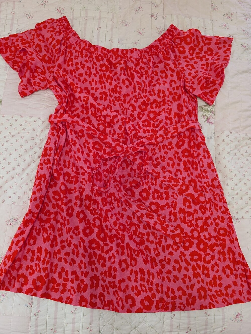 Pink & Red Cheetah Dress